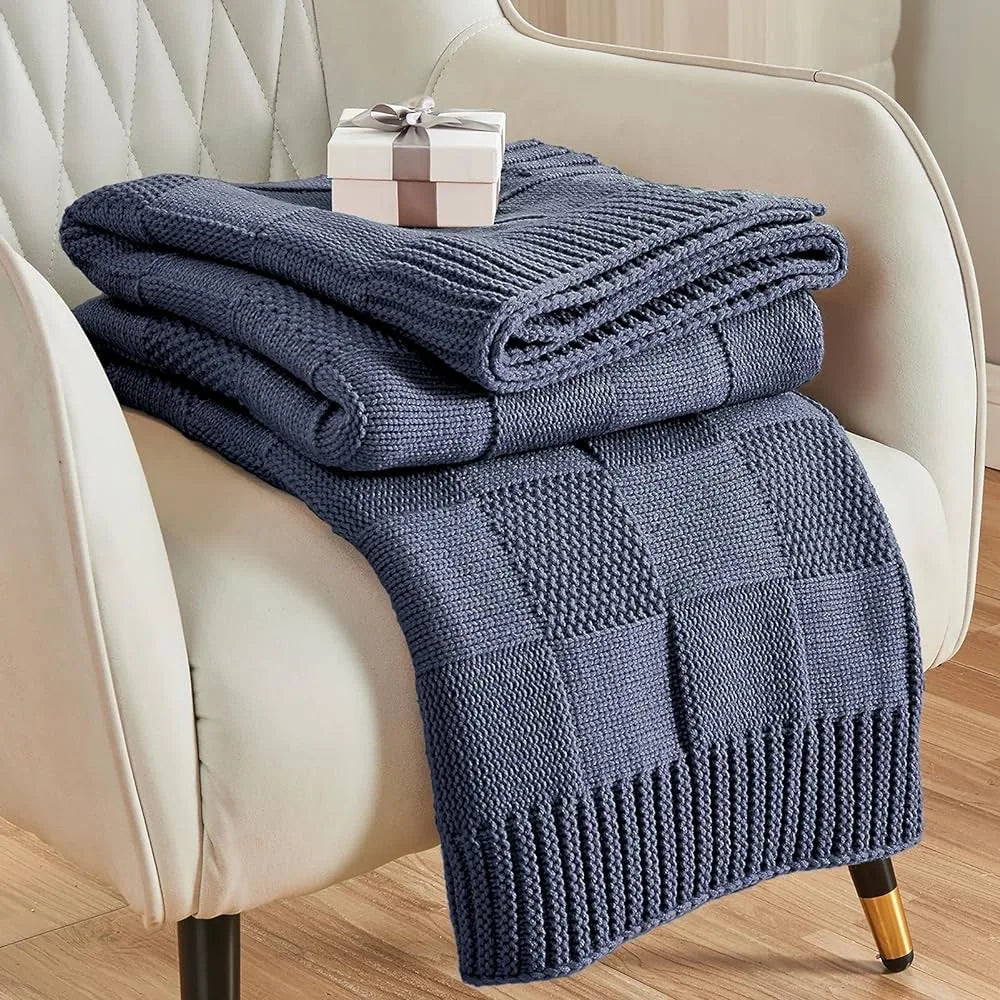 Sofia Cotton Knit Throw Blanket
