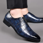 Lorenzo Croc-Embossed Leather Loafers
