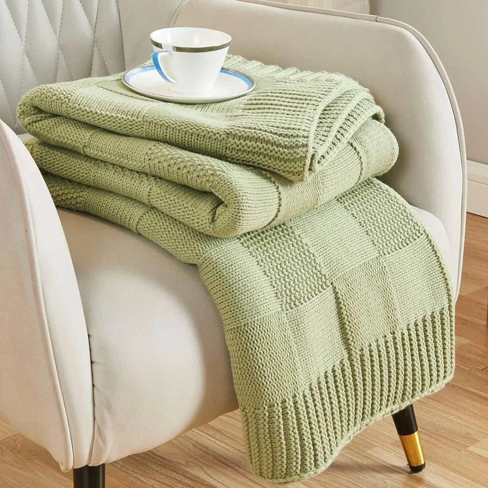 Sofia Cotton Knit Throw Blanket