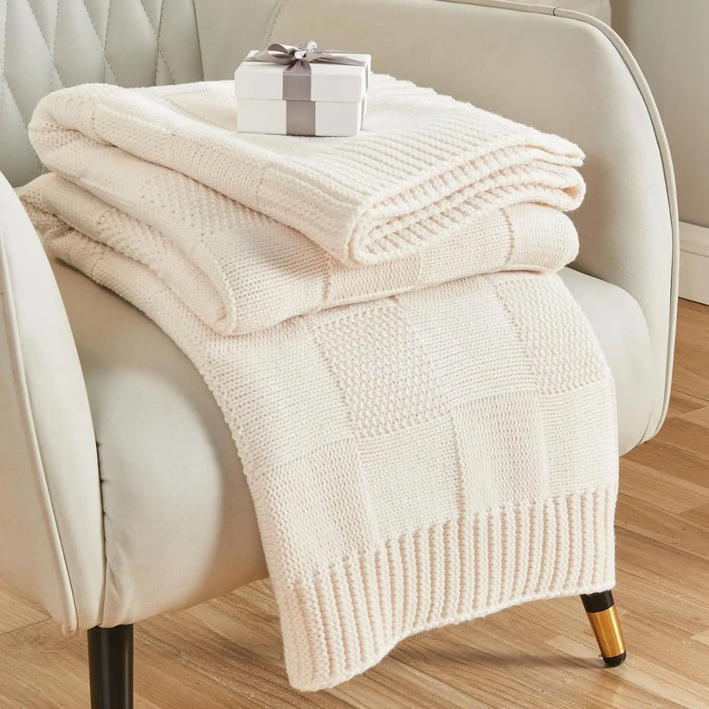 Sofia Cotton Knit Throw Blanket