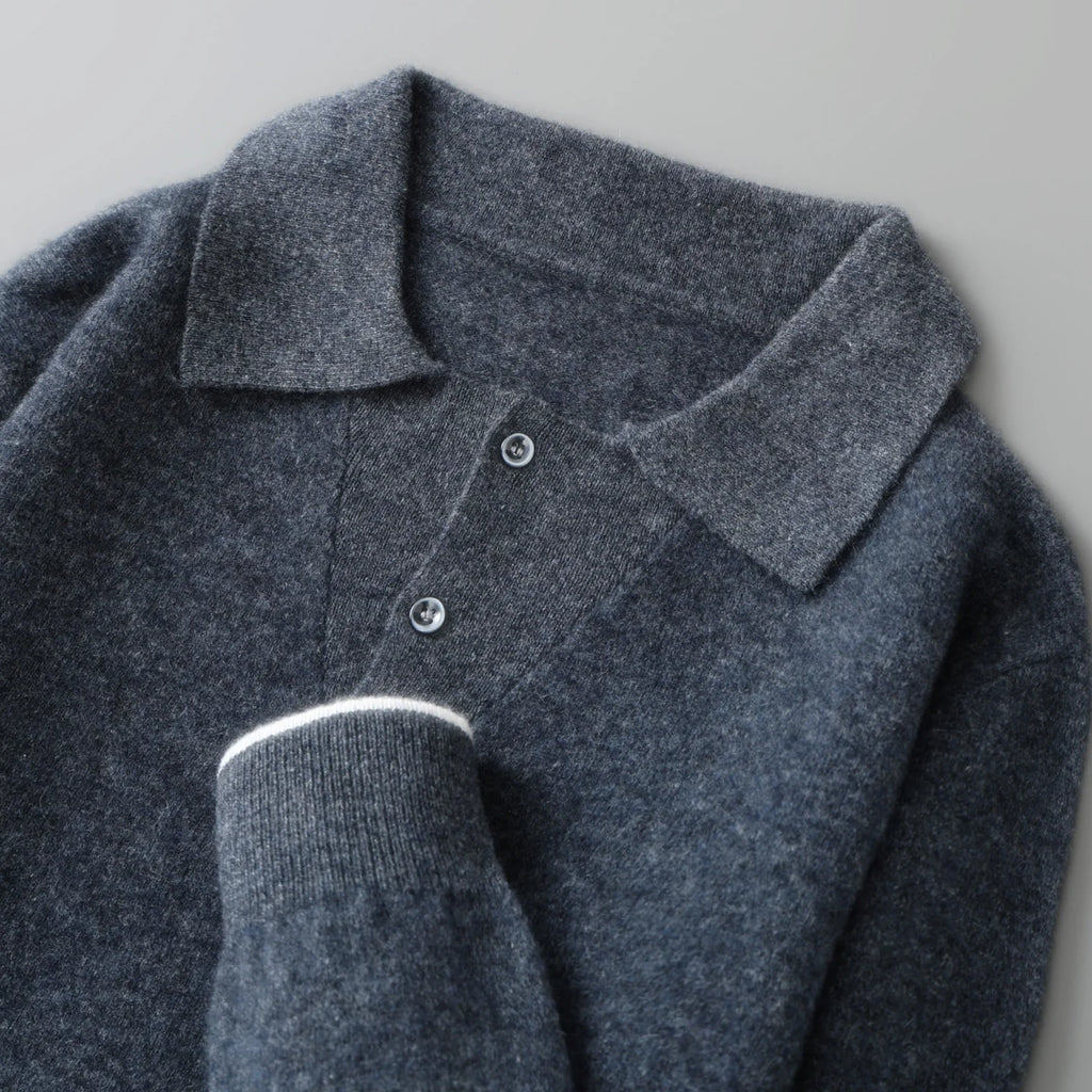 Ethan Wool Polo Knit Sweater