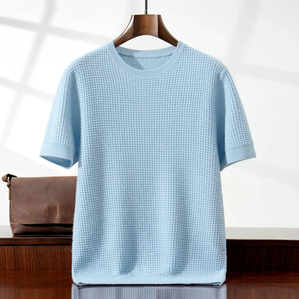 Silas Cashmere Waffle Knit Tee