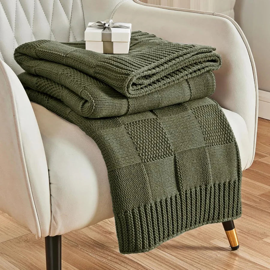 Sofia Cotton Knit Throw Blanket