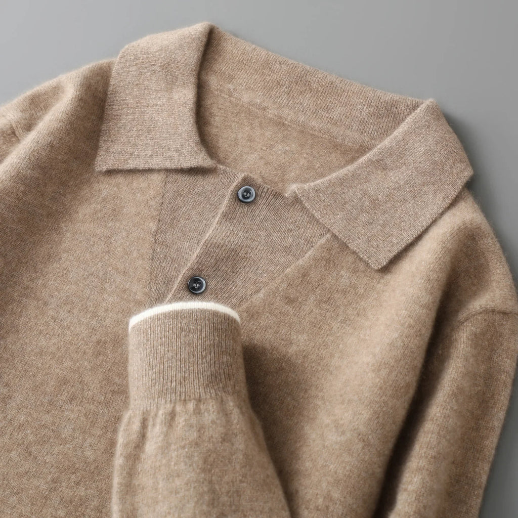 Ethan Wool Polo Knit Sweater