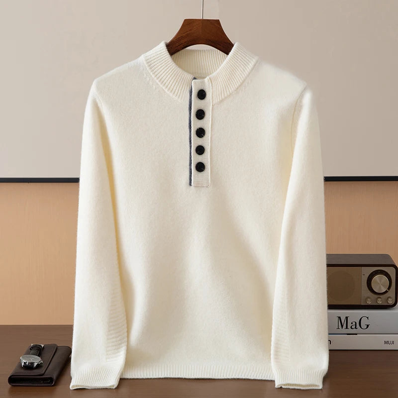 Noah Pure Wool Button Sweater