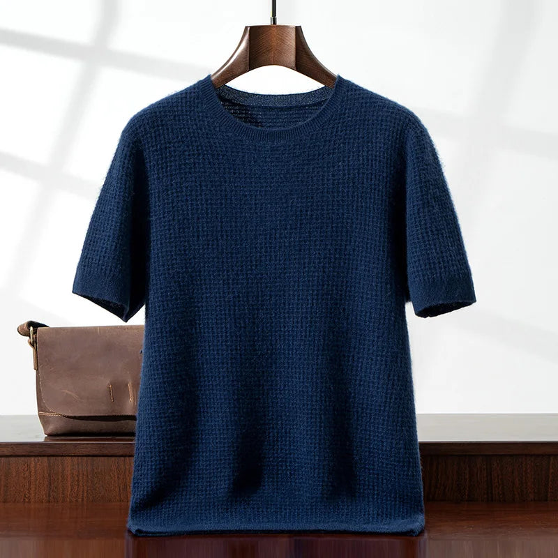 Silas Cashmere Waffle Knit Tee