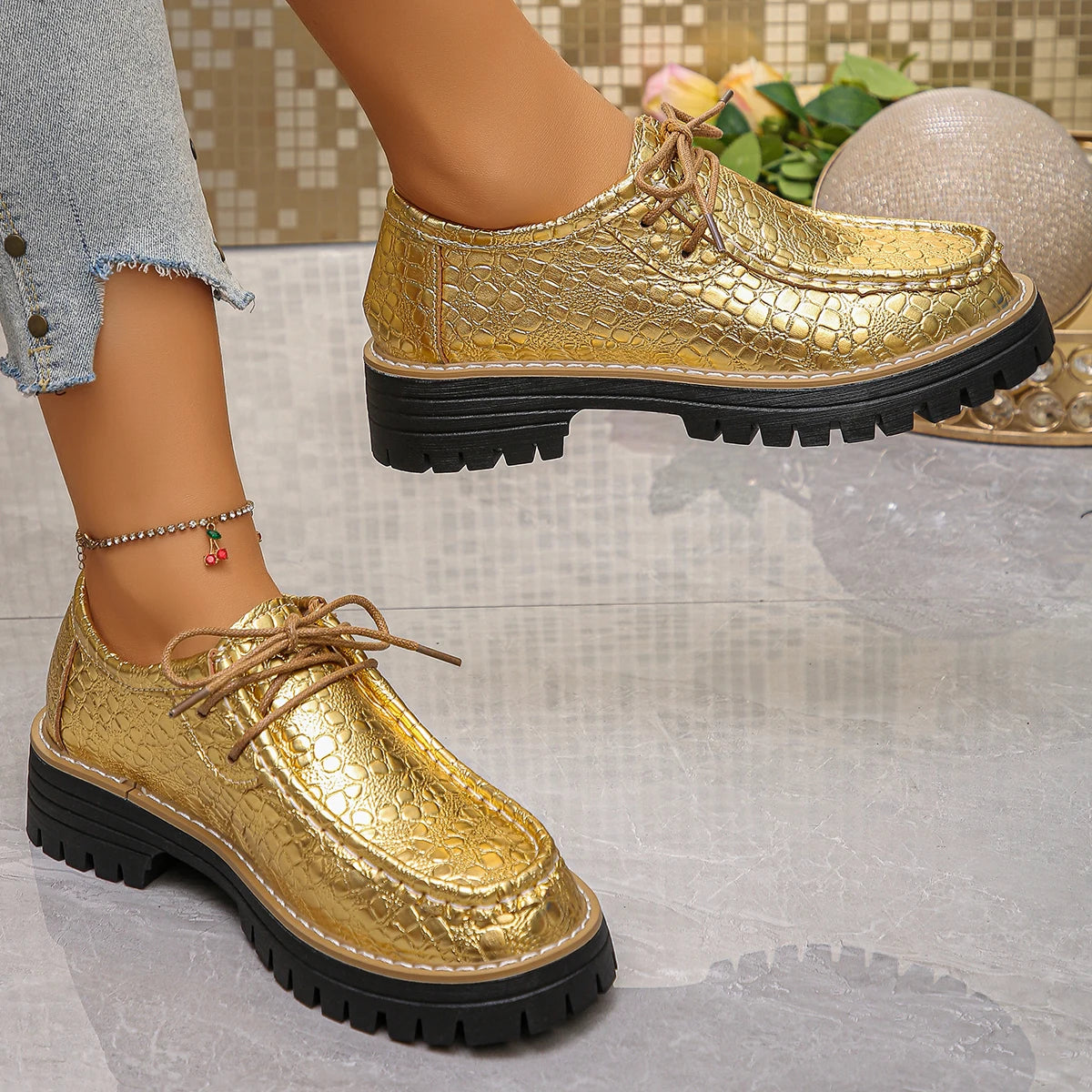 Liora Leather Chunky Loafers