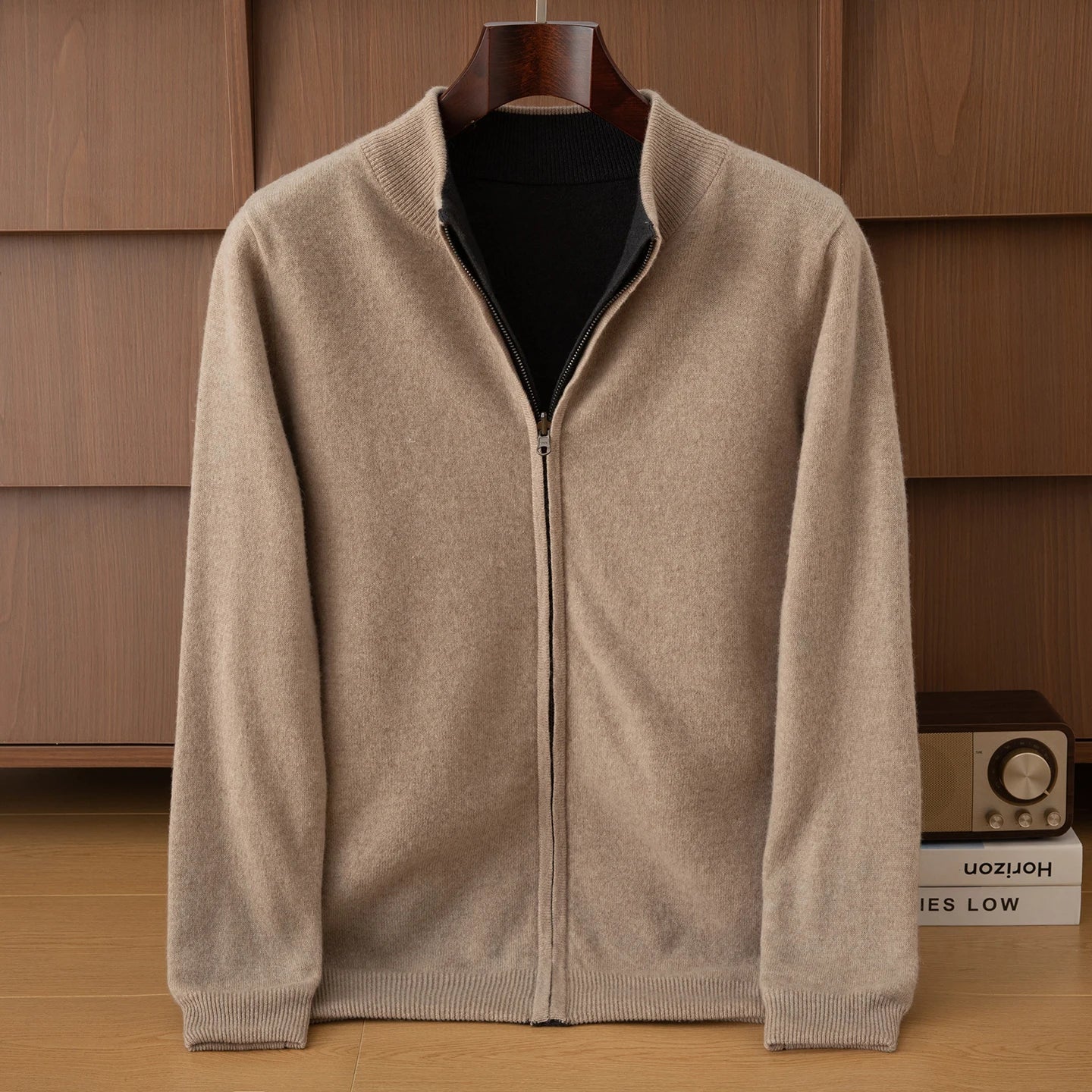 Calum Wool Polo Sleeve Sweater