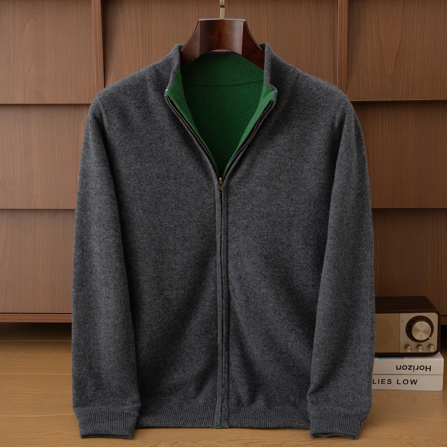 Calum Wool Polo Sleeve Sweater