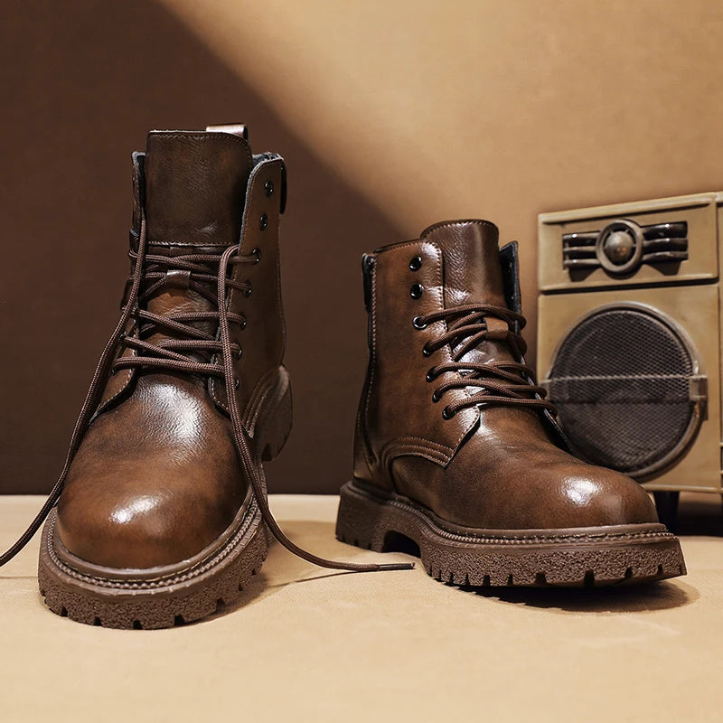 Gavin Genuine Leather  Boots